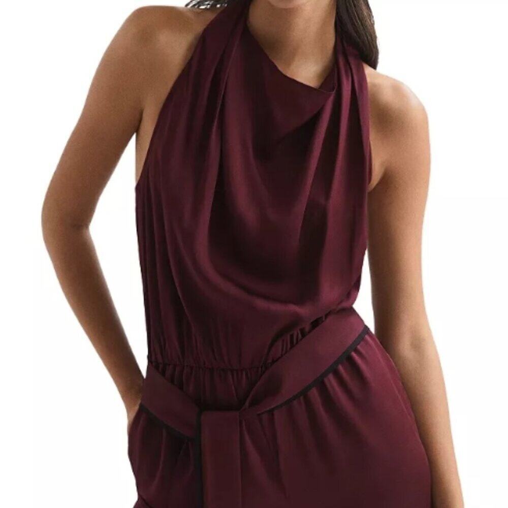 REISS Frida Bow Back Jumpsuit